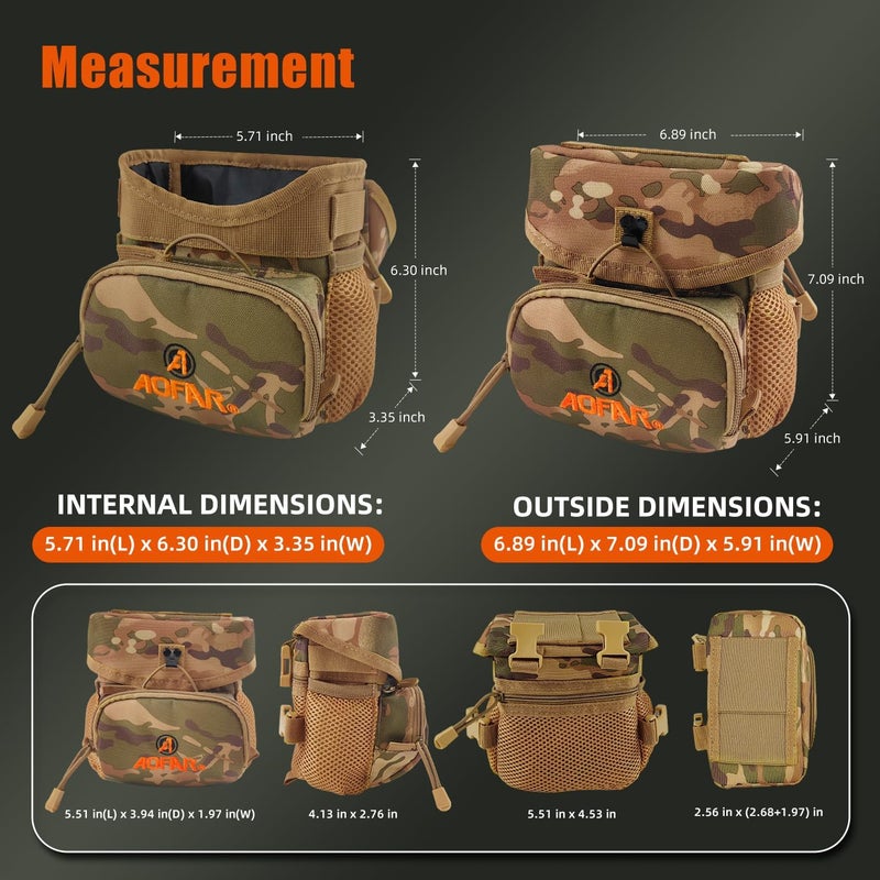 AOFAR Binocular Harness Chest Pack with Adjustable Strap, Lightweight and Large Capacity, Bino Case for Hunting, Hiking, Shooting, Camouflage - Image 5